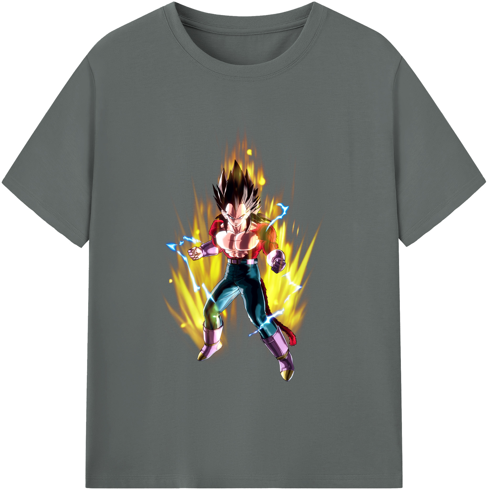 （画像用） ドラゴンボール ベジータ四世（Bejīta Yonsei）DRAGON BALL Vegeta IV 綿100％ メンズ半袖Tシャツ｜肌触りやわらか＆通気性